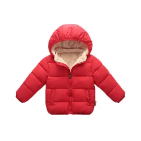 Red Padded Coat, Size 1-5 Yrs