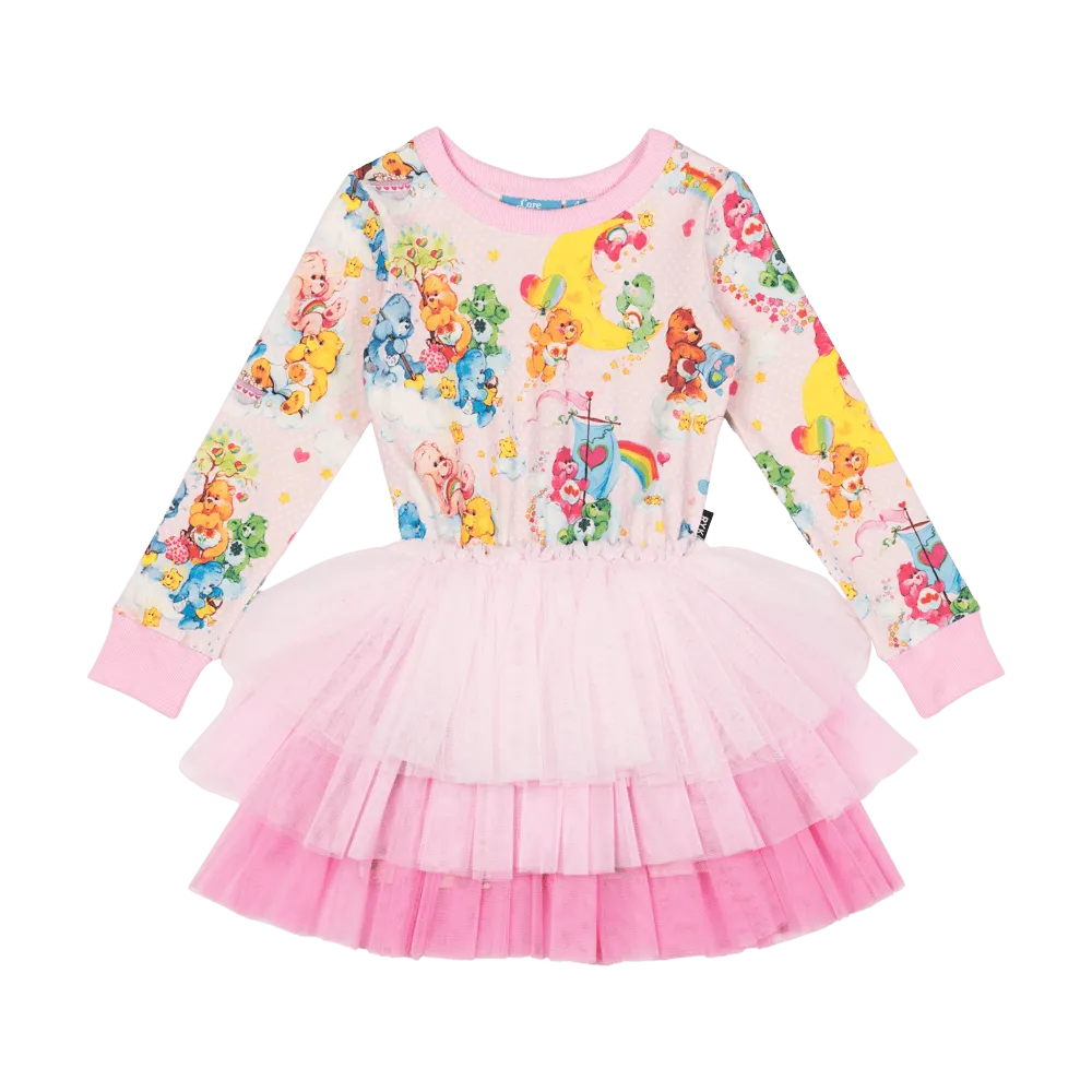 ROCK YOUR KID FRIENDSHIP AND RAINBOWS LS WAISTED DRESS