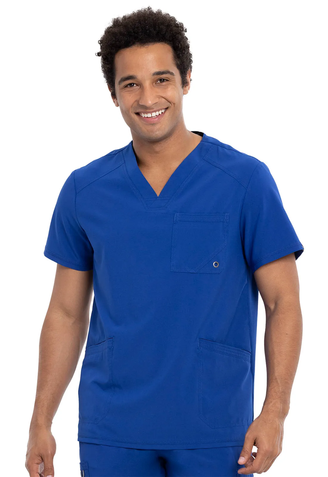 Scrub Top - Cherokee Infinity Men's V-Neck Top - Galaxy Blue, CK900A