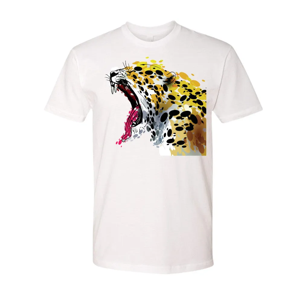 Short Sleeve Men's t-Shirt - Abstract Jaguar Yawning