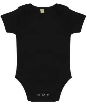 Short-sleeved bodysuit with envelope neck opening | Black