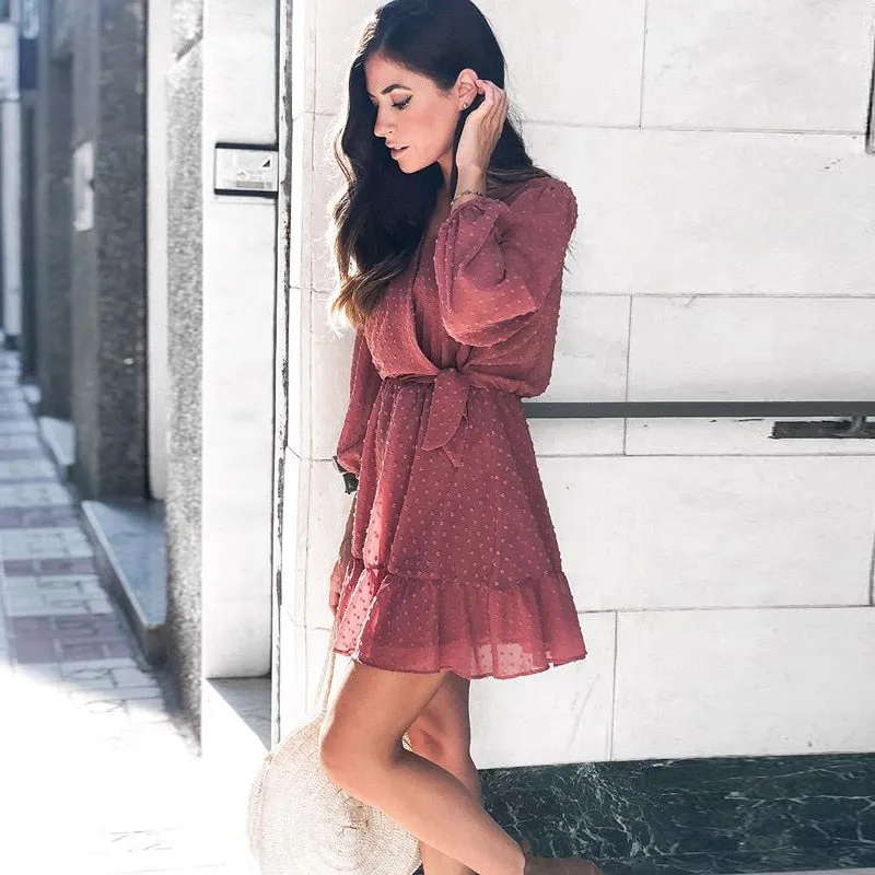 Smocked Mini Dress | Smocked Mini Dress With Ruffles