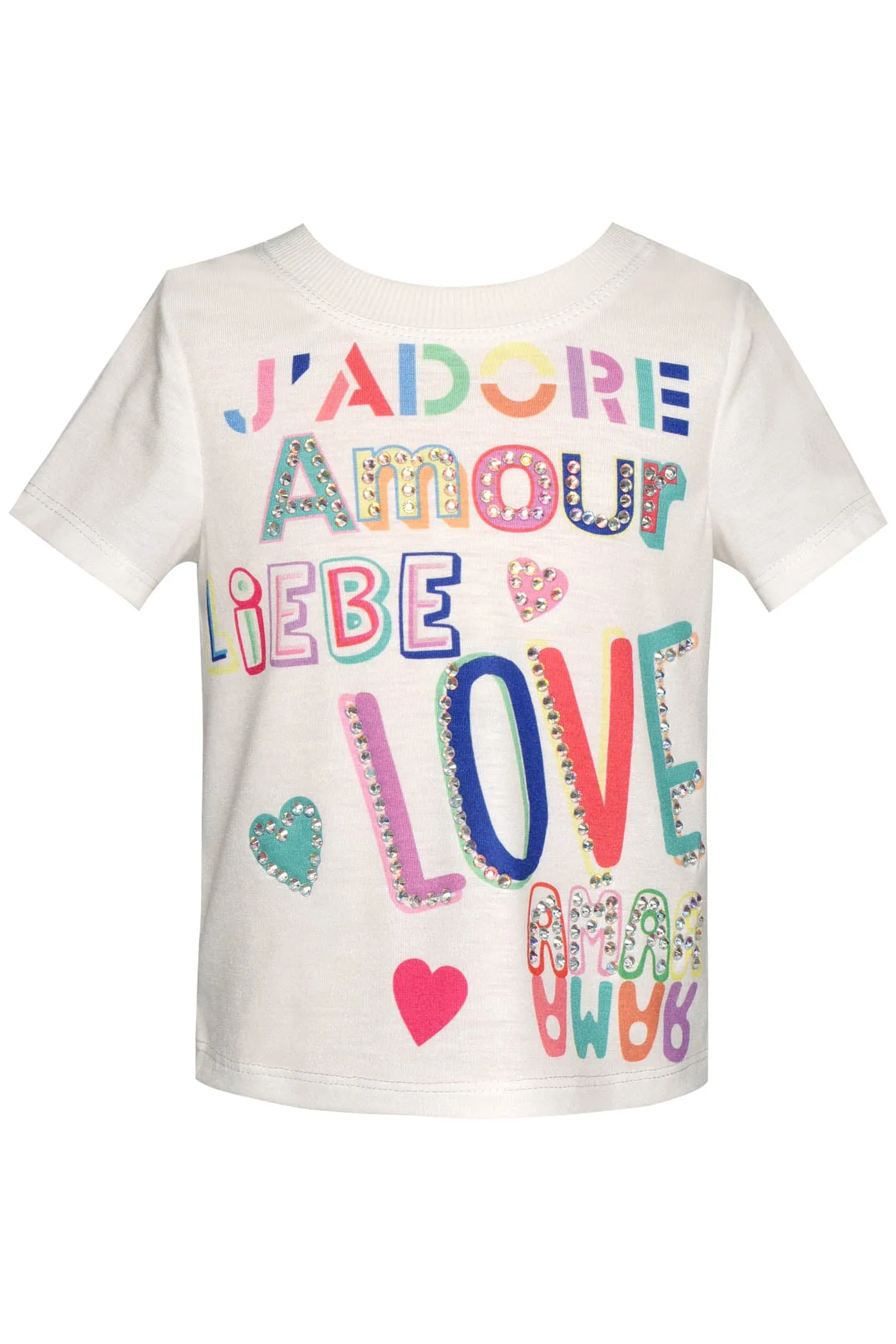 Toddler l Little Girl’s Colorful “Love”Text Tee Shirt