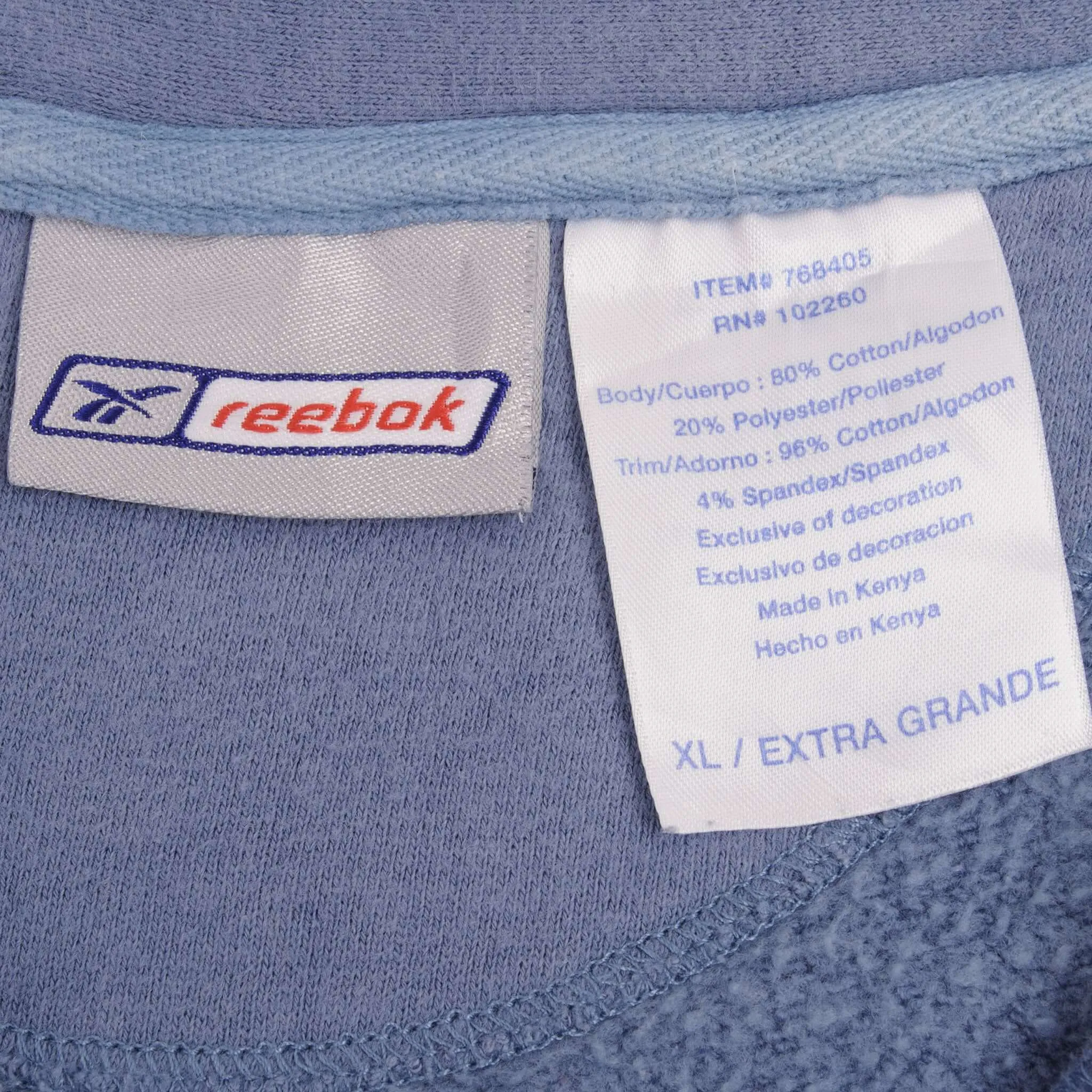 VINTAGE QUARTER 1/4 ZIP REEBOK SWEATSHIRT 2000S SIZE XL