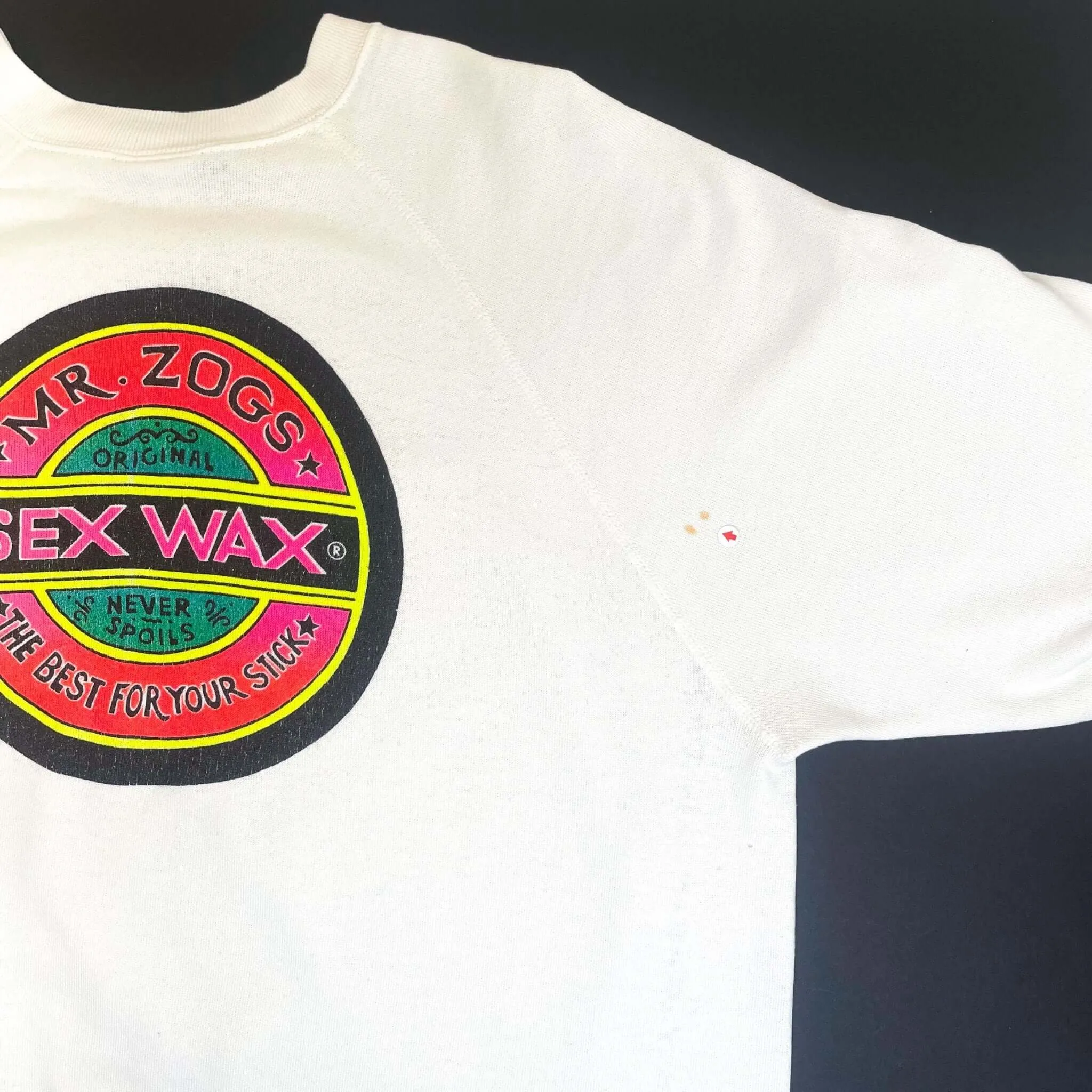 VINTAGE SURF MR ZOGS SEX WAX SWEATSHIRT SIZE XL MADE IN USA 1980s