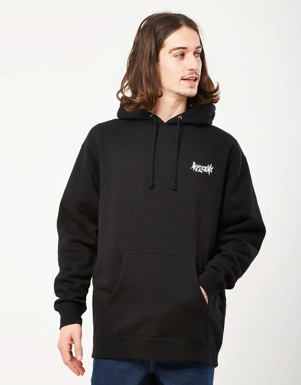 Welcome Sloth Pullover Hoodie - Black/Sage