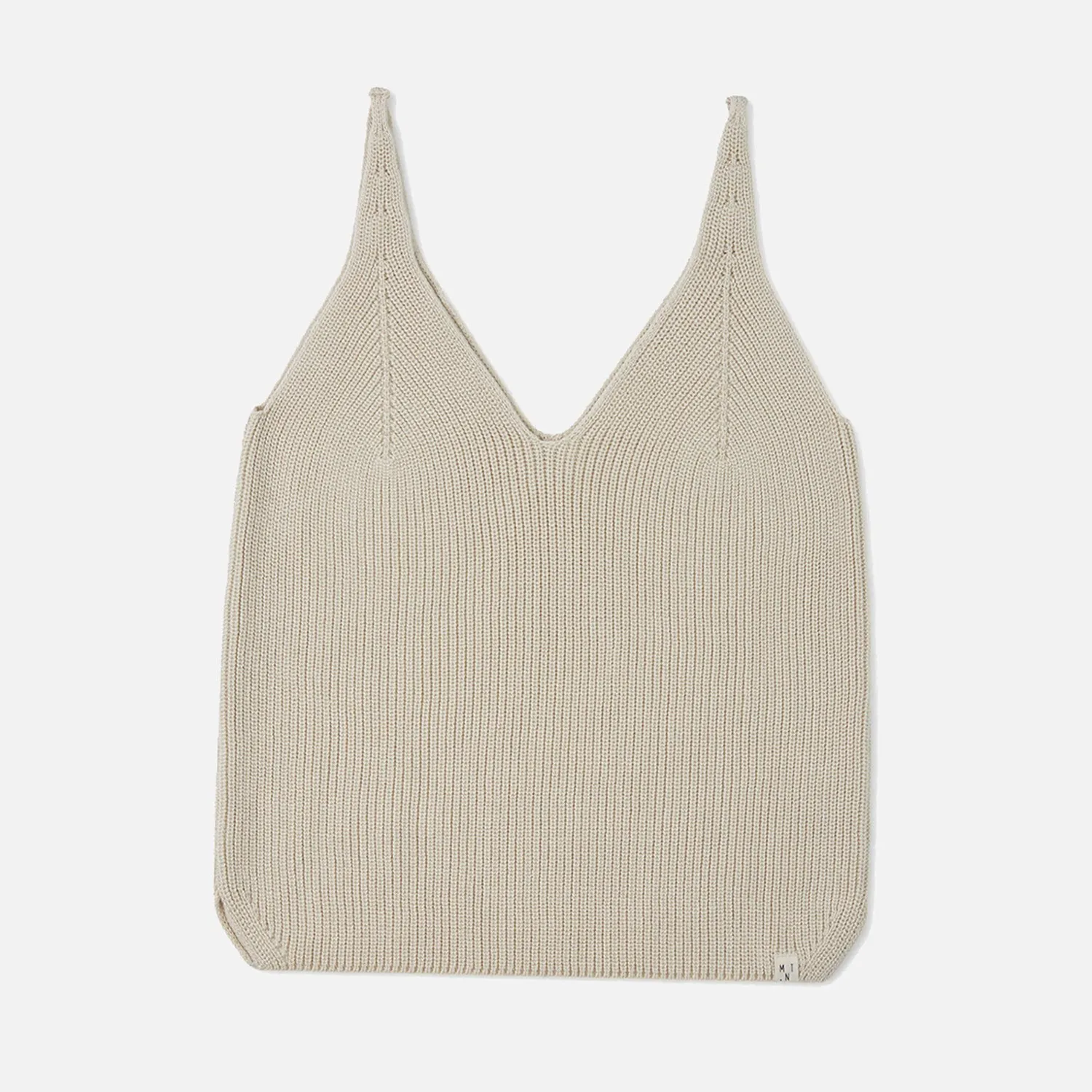 Womens Cotton Knit Top - Oyster